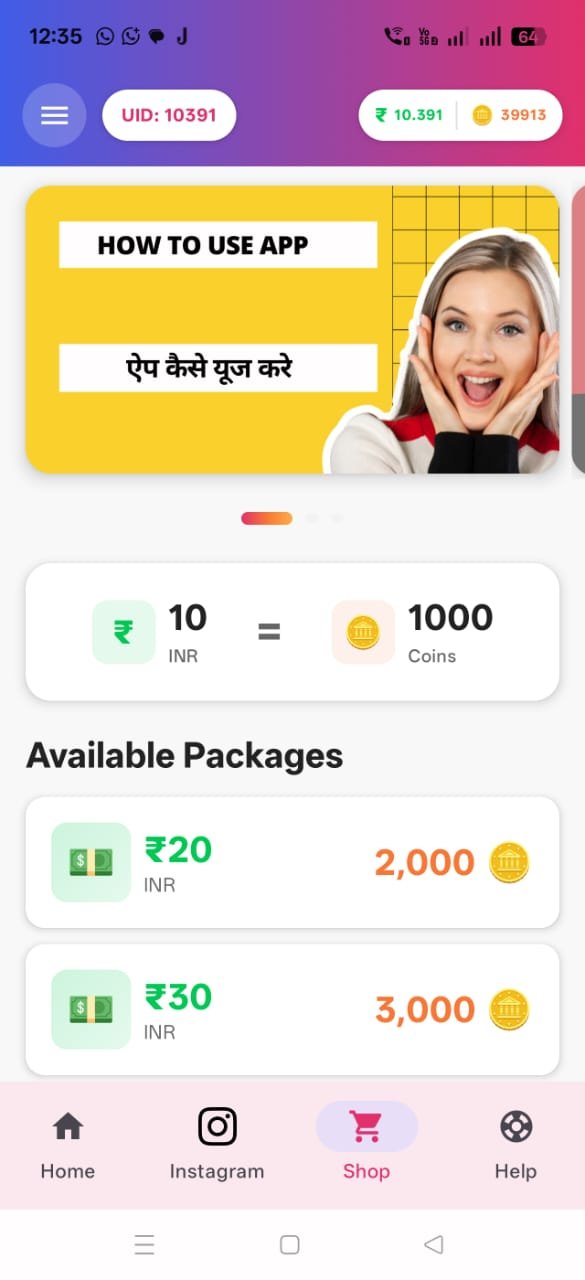 Fly Followers home screen